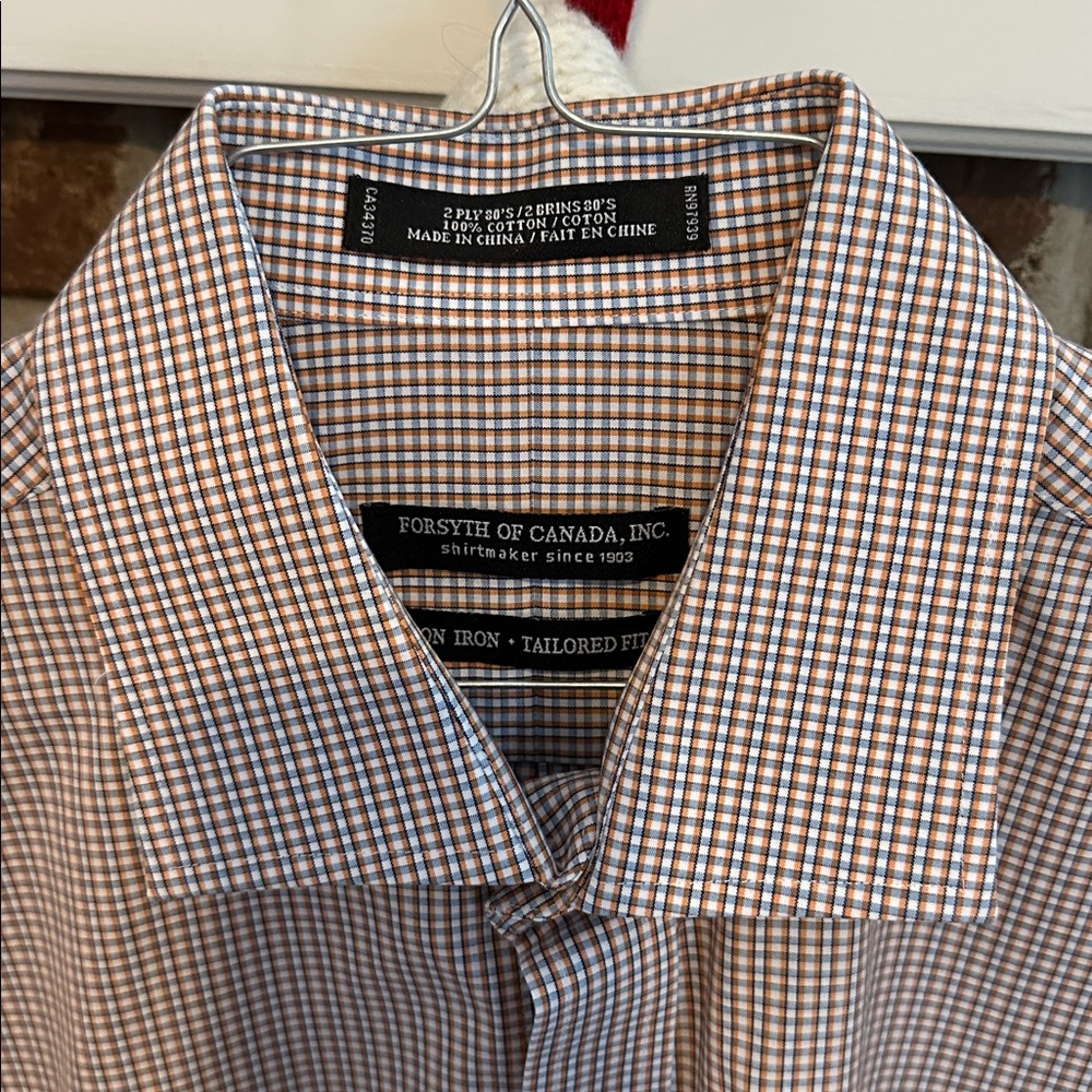 4 Mens Forsyth of Canada Non-Iron Tailored Fit Dress Shirts - Picture 17 of 17